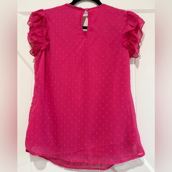 By Design Pink Ruffled Top - Picture 2 of 5
